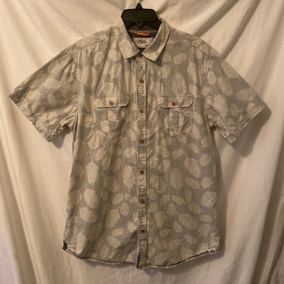 FREE PLANET BUTTON DOWN SHIRT Hawaiian Large - Picture 1 of 6